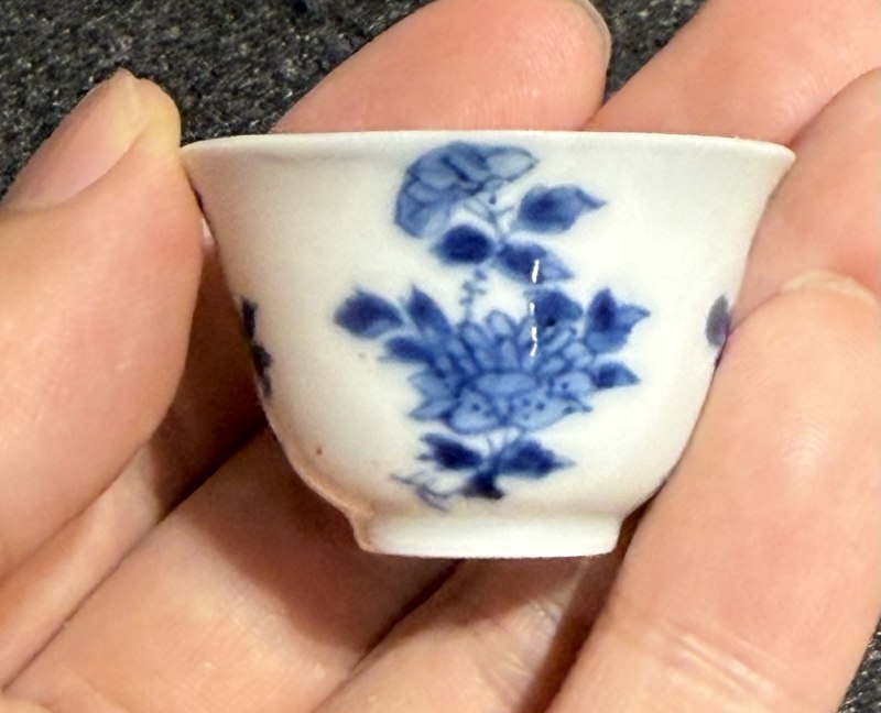 清康熙 袖珍青花杯碟三套 - 图8