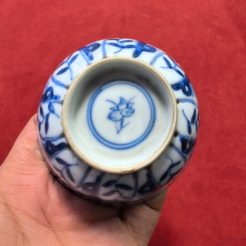 清晚期 青花花卉纹杯 - 图10