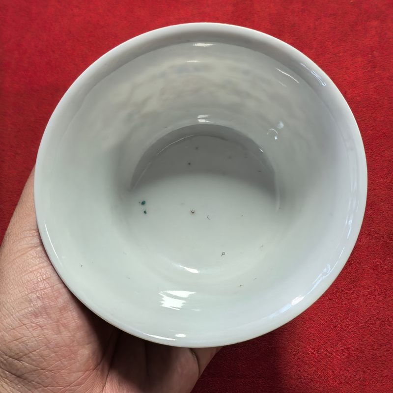 清晚期 粉彩福寿纹杯 - 图7