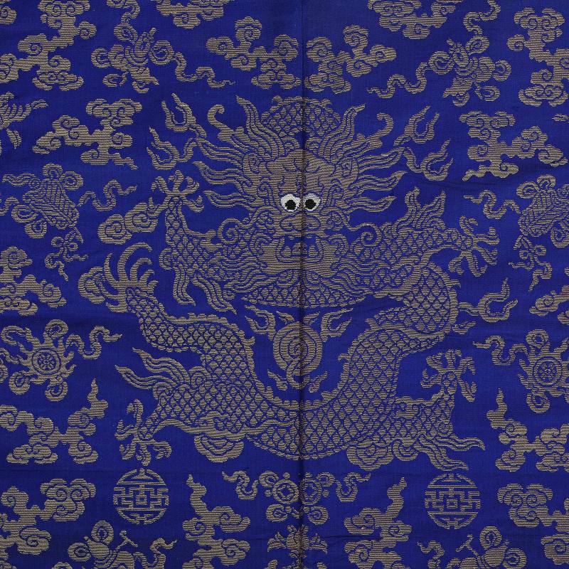 清 蓝地织金吉服袍 - 图14