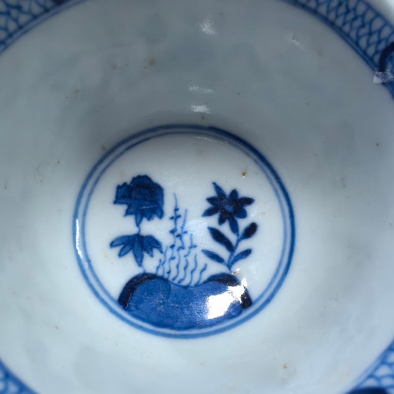 清晚期 青花花卉纹杯 - 图7