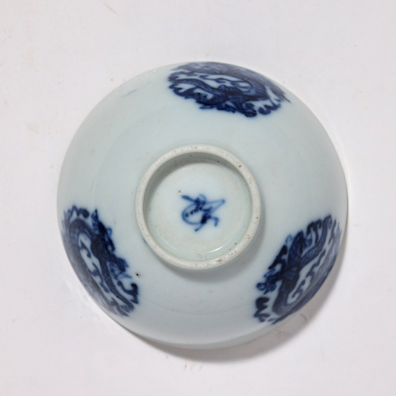 清中晚期 青花团龙纹茶园 - 图6
