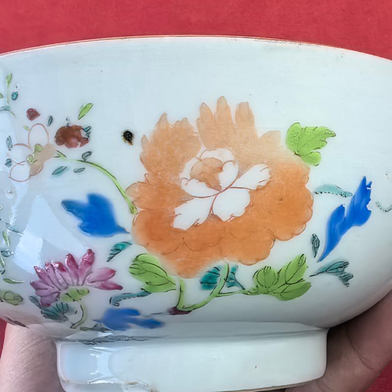 清中期 粉彩花卉纹碗 - 图10