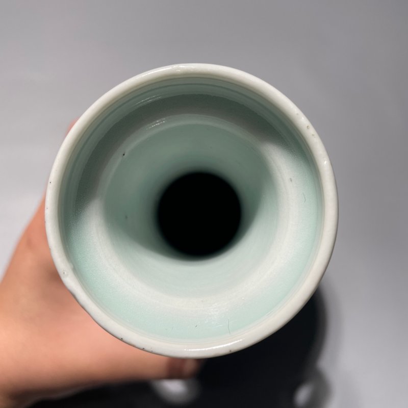 清晚期 仿万历青花龙凤纹兽耳瓶一对 - 图15