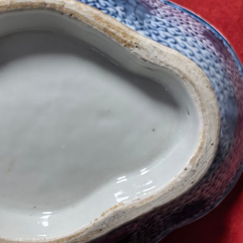 清中期 青花缠枝花卉纹供盘 - 图12