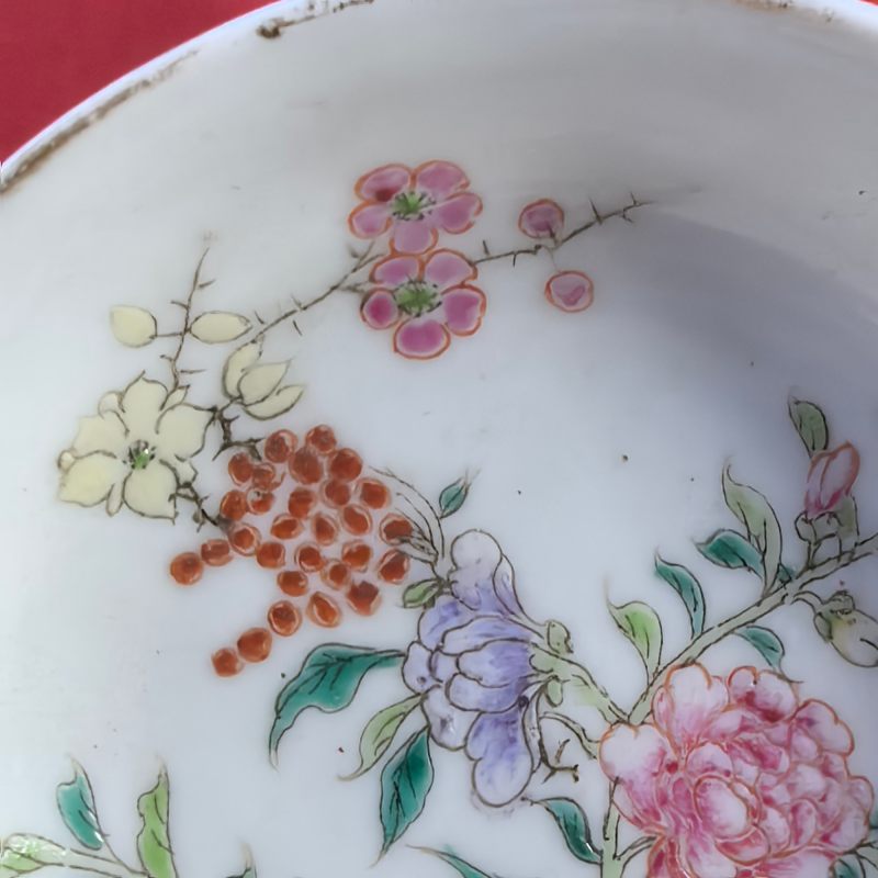 民国 粉彩花卉纹盘 - 图6