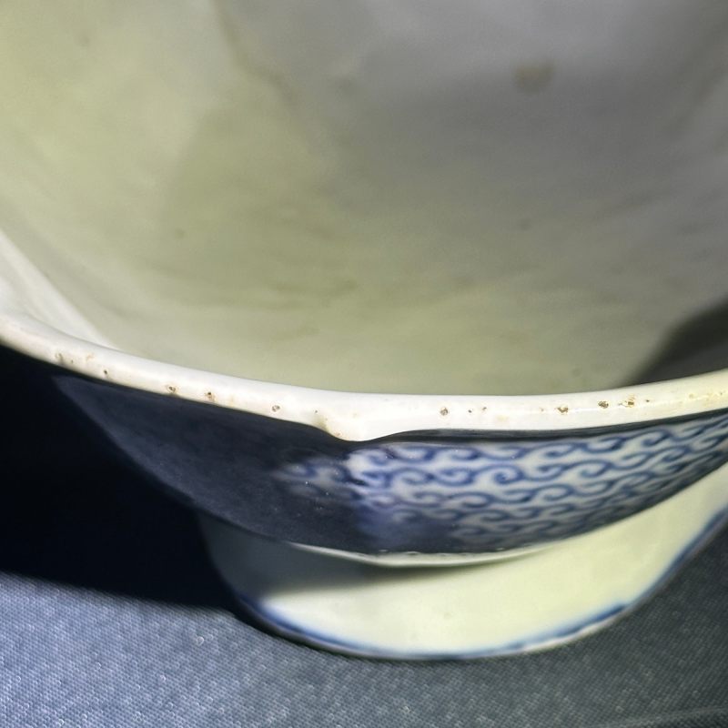 清中期 青花缠枝花卉纹供盘 - 图14