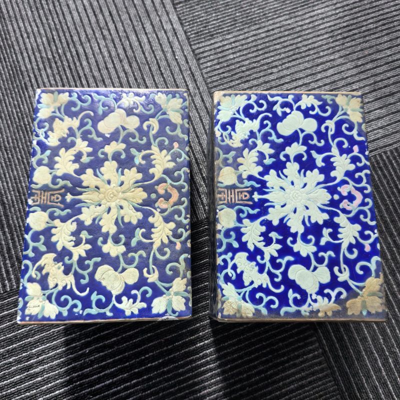 清晚期 粉彩缠枝宝象花纹书挡 - 图6