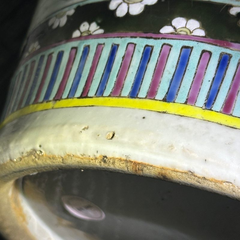 清晚期 粉彩群仙祝寿双耳花口大瓶一对 - 图23