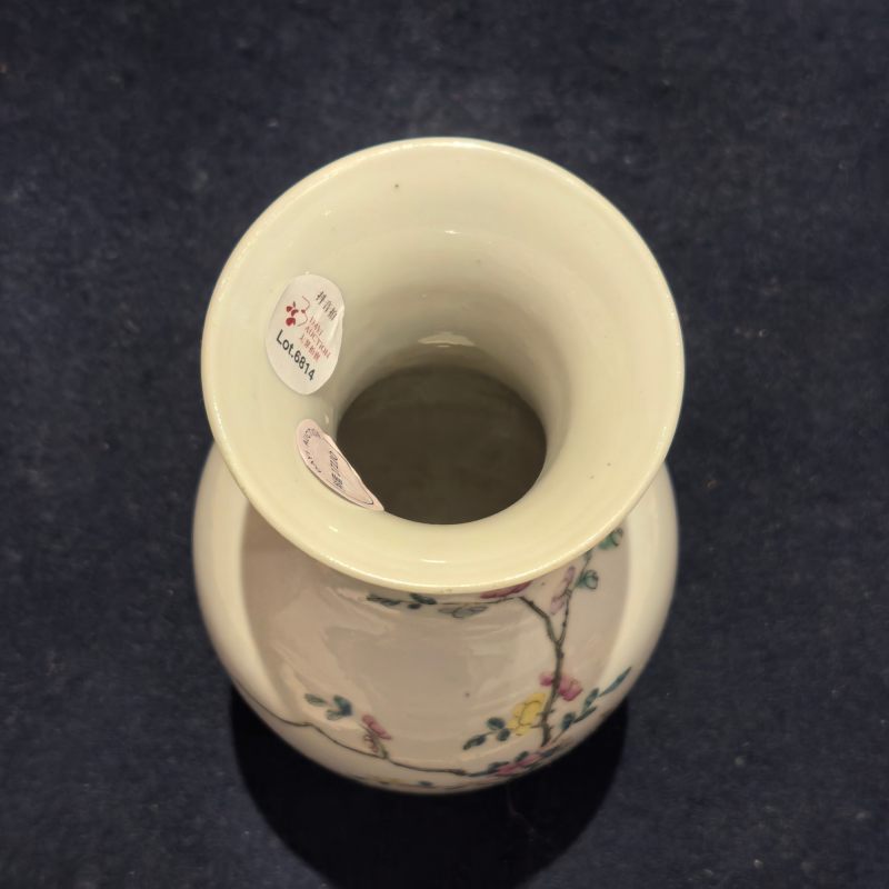 民国 粉彩花鸟纹瓶 - 图5