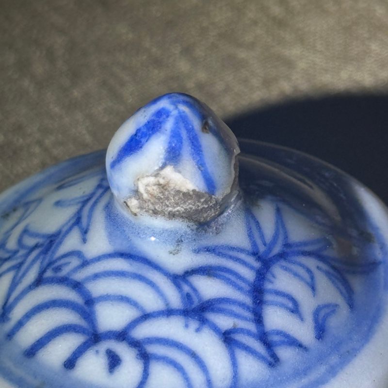 清中期 青花线描缠枝花卉纹壶 - 图16