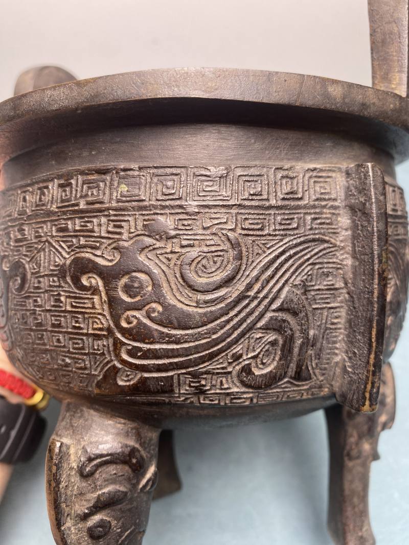 明 铜凤鸟纹鼎式炉 - 图13