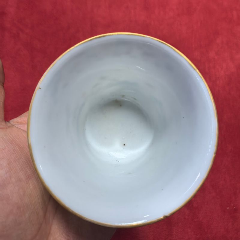 民国 粉彩五子夺魁牛角杯 - 图12