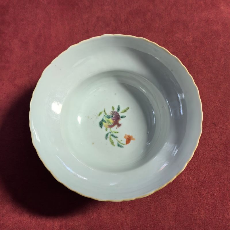 清晚期 粉彩岁寒三友图折腰碗 - 图8