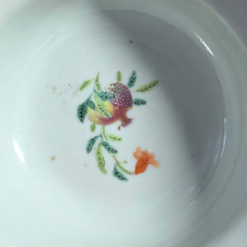 清晚期 粉彩岁寒三友图折腰碗 - 图9
