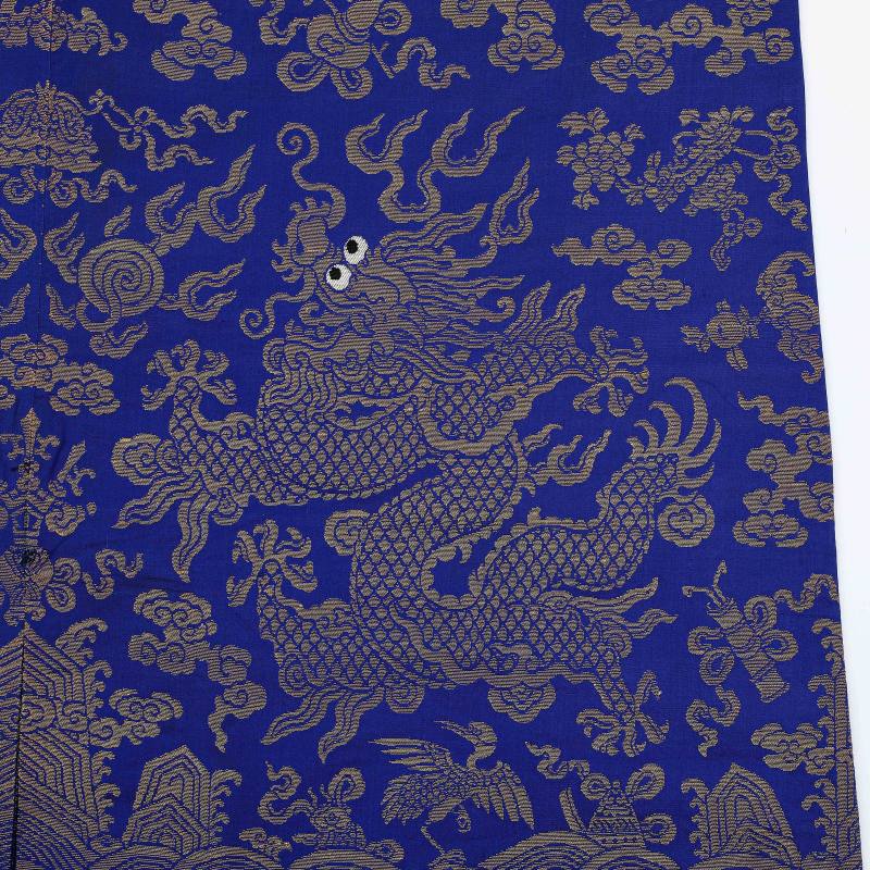 清 蓝地织金吉服袍 - 图5