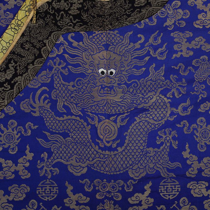 清 蓝地织金吉服袍 - 图7