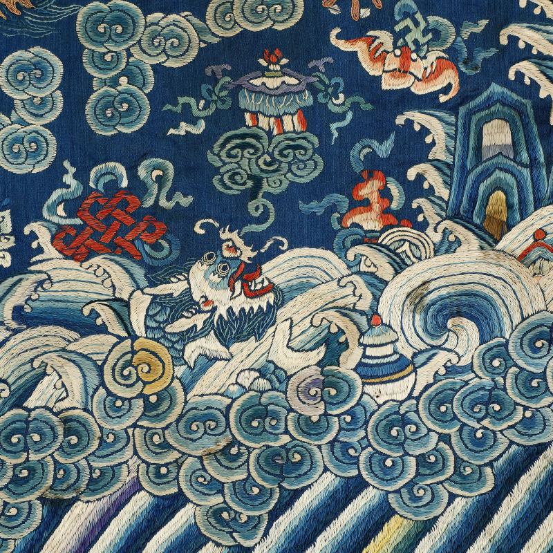 清 彩绣龙纹下摆 - 图3