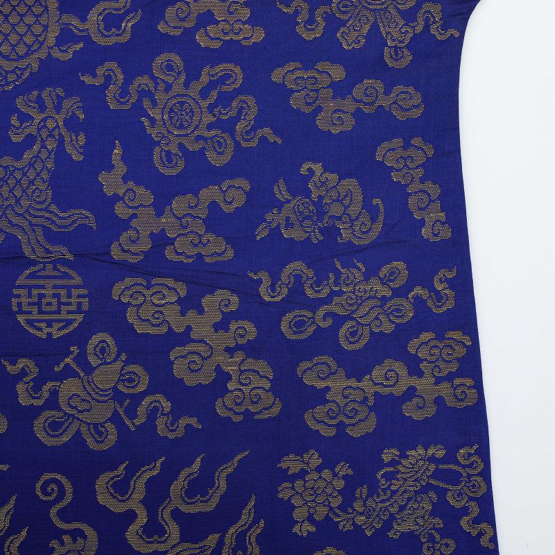 清 蓝地织金吉服袍 - 图10