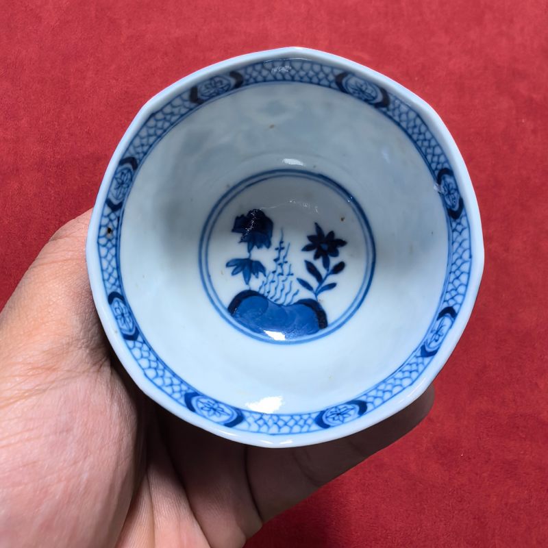 清晚期 青花花卉纹杯 - 图6