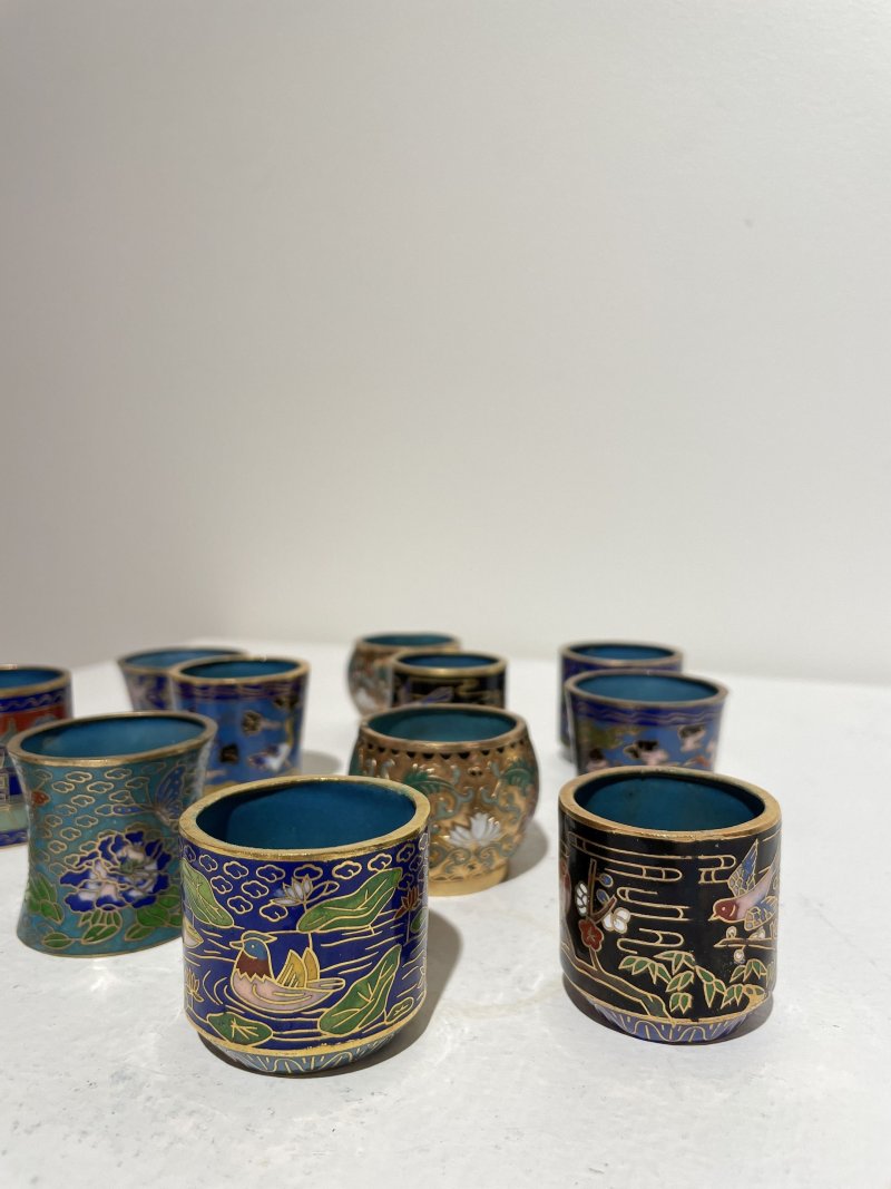二十世紀 掐絲琺琅小杯十二件 | TWELVE SMALL CLOISONNÉ CUPS - 图8