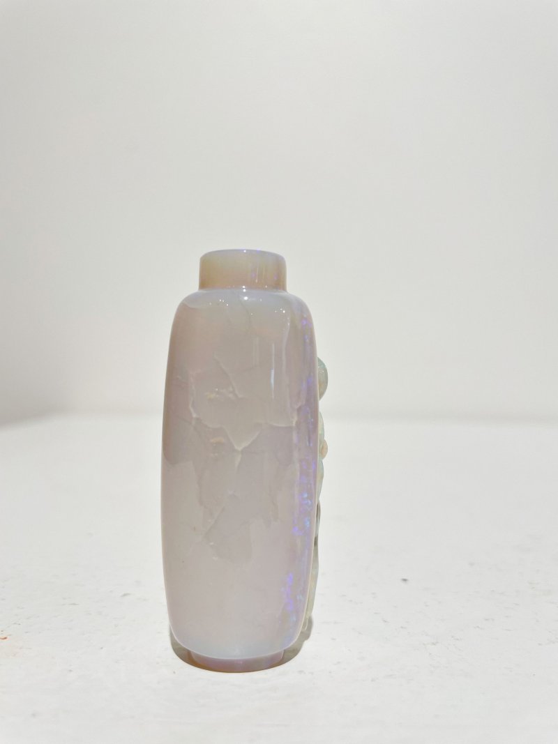 晚清至民國 螺鈿鉄拐李與鹿紋、花鳥紋鼻煙壺二件 | TWO MOTHER-OF-PEARL 'LONGEVITY' AND 'FLORAL' SNUFF BOTTLES - 图15
