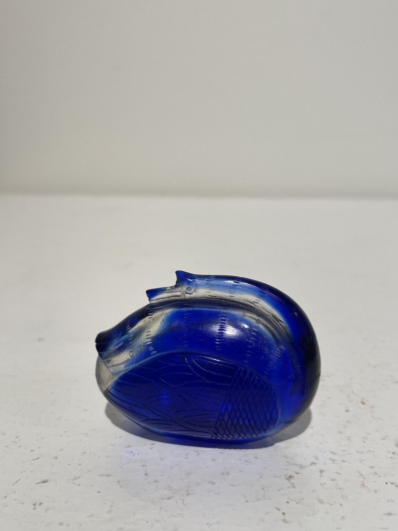 十九/二十世紀 玻璃「鵝」、「蛙」、「蟾蜍」鼻煙壺三件 | THREE GLASS SNUFF BOTTLES - 图6