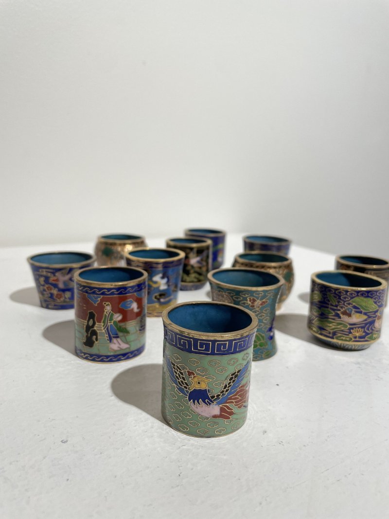 二十世紀 掐絲琺琅小杯十二件 | TWELVE SMALL CLOISONNÉ CUPS - 图9