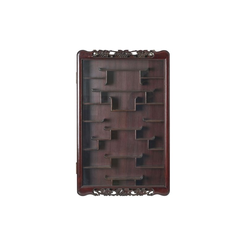 THREE ROSEWOOD AND MIXED WOOD DISPLAY CABINETS - 图6