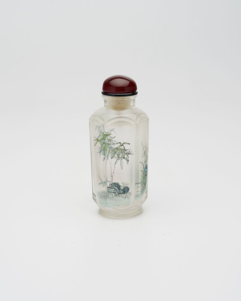 十九世紀七十年代 玻璃内畫⌈梅蘭竹•《詠梅》⌋鼻烟壺 | AN INSIDE PAINTED HEXAGONAL GLASS 'ORCHID AND BAMBOO' SNUFF BOTTLE - 图26