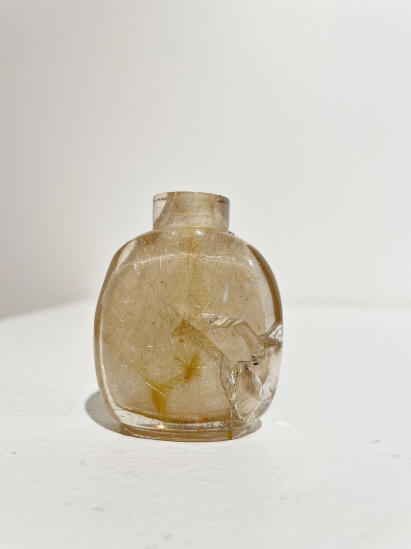 十九世紀 髮晶鼻煙壺 | A GOLDEN HAIR CRYSTAL SNUFF BOTTLE - 图6