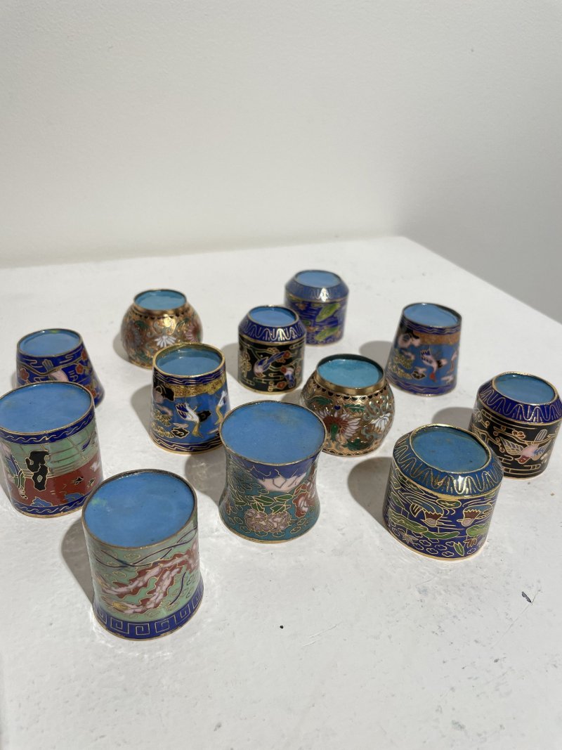 二十世紀 掐絲琺琅小杯十二件 | TWELVE SMALL CLOISONNÉ CUPS - 图13