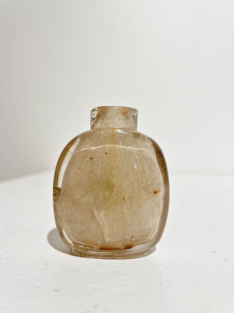 十九世紀 髮晶鼻煙壺 | A GOLDEN HAIR CRYSTAL SNUFF BOTTLE - 图7