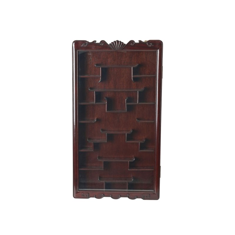 TWO ROSEWOOD AND MIXED WOOD DISPLAY CABINETS - 图3