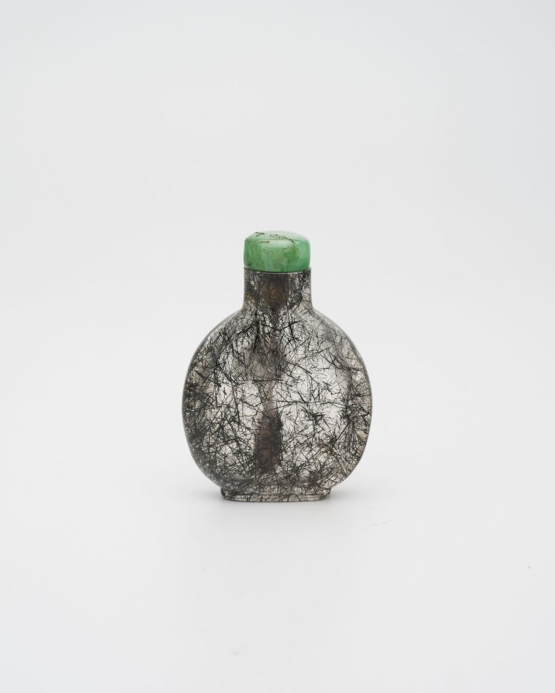十九世紀 髮晶鼻煙壺 | A HAIR CRYSTAL SNUFF BOTTLE - 图10