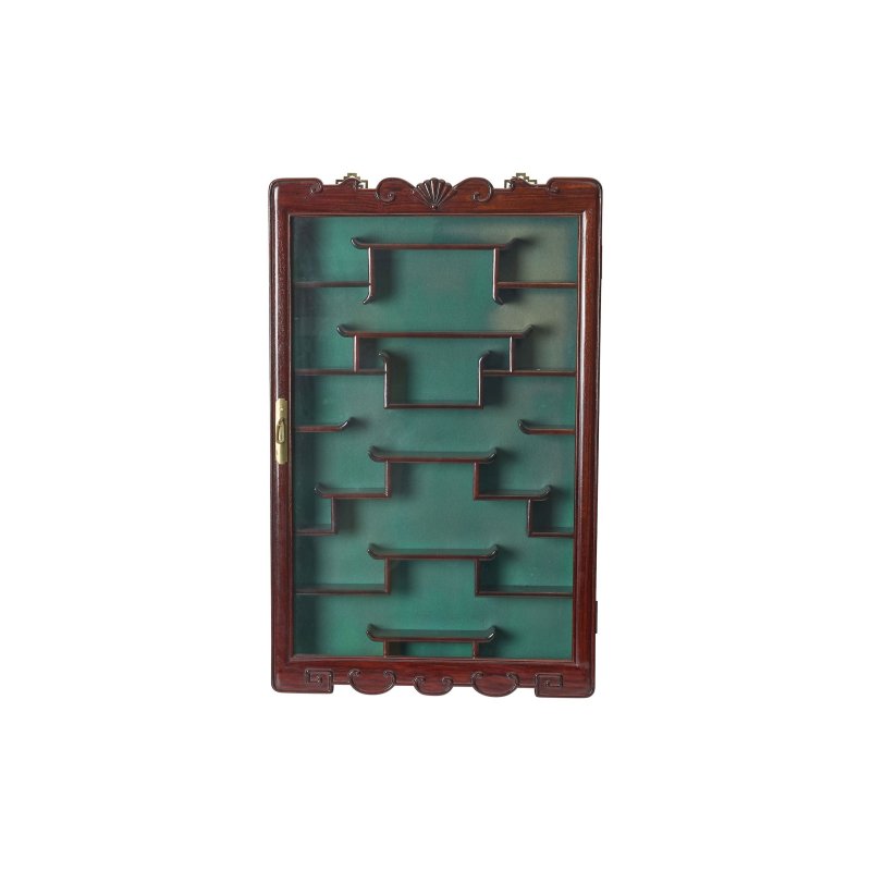 TWO ROSEWOOD AND MIXED WOOD DISPLAY CABINETS - 图5