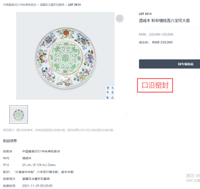 清咸丰 粉彩八吉祥纹盘 - 图19