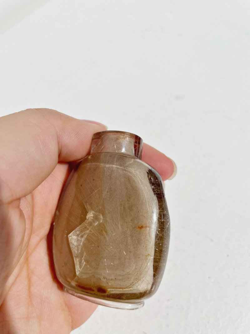 十九世紀 髮晶鼻煙壺 | A GOLDEN HAIR CRYSTAL SNUFF BOTTLE - 图13