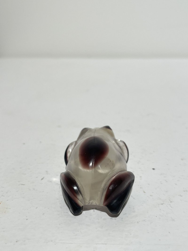 十九/二十世紀 玻璃「鵝」、「蛙」、「蟾蜍」鼻煙壺三件 | THREE GLASS SNUFF BOTTLES - 图16