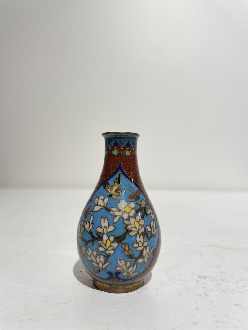 二十世紀 銅胎琺琅花卉、花鳥紋鼻煙壺二件 其一⌈乾隆年製⌋款 | TWO CLOISONNÉ SNUFF BOTTLES - 图30