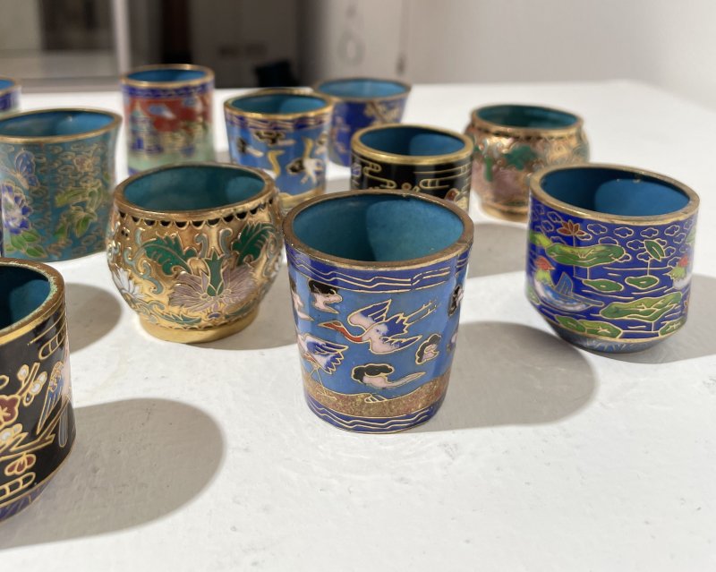 二十世紀 掐絲琺琅小杯十二件 | TWELVE SMALL CLOISONNÉ CUPS - 图7