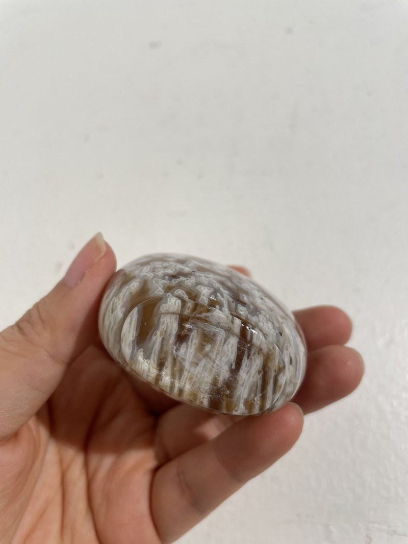 十九世紀 灯心草瑪瑙鼻煙壺、珊瑚點翡翠蓋 | A 'MACARONI' AGATE SNUFF BOTTLE - 图2