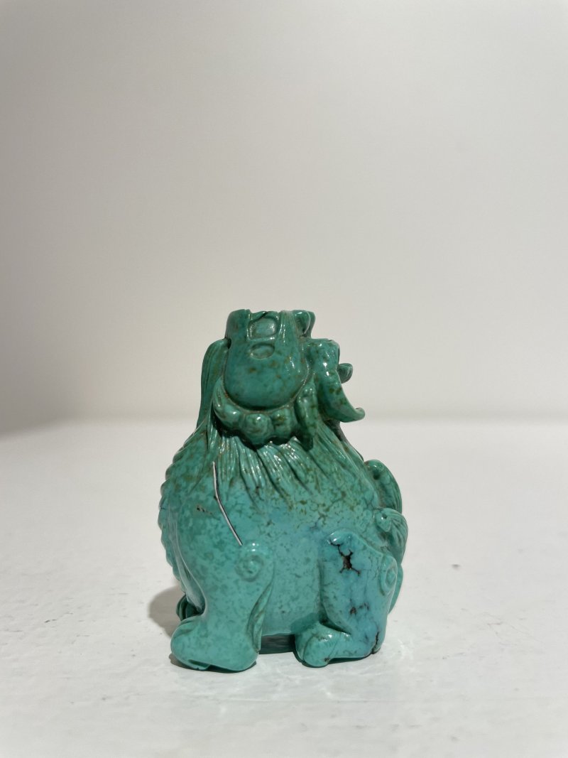 晚清至民國 綠松石麒麟鼻煙壺 | A TURQUOISE 'QILIN' SNUFF BOTTLE - 图7