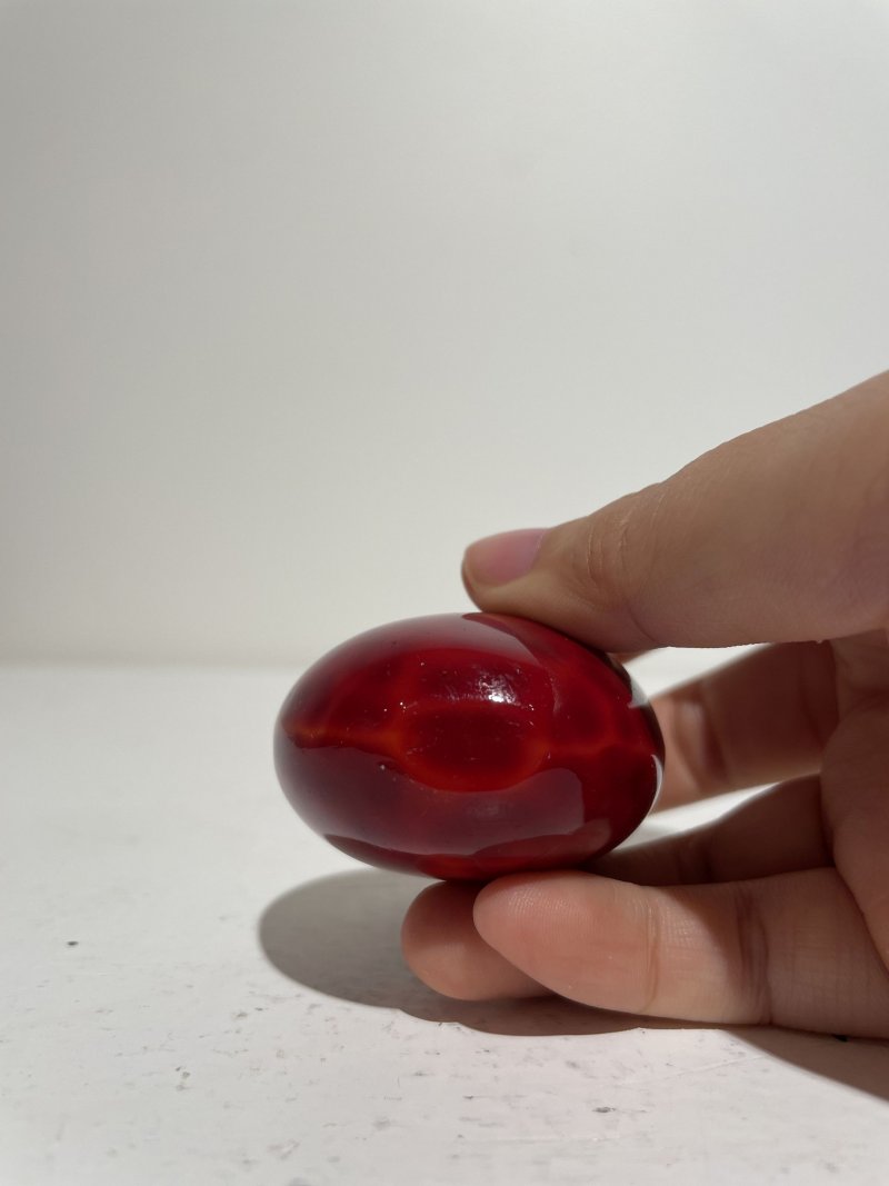 十九世紀 料胎仿雄黃鼻煙壺 | A GLASS SNUFF BOTTLE IMITATING REALGAR - 图13