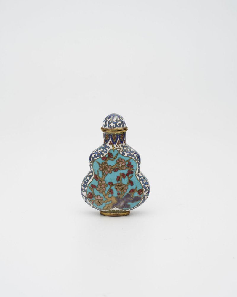 二十世紀 銅胎琺琅花卉紋鼻煙壺 ⌈景泰藍⌋款 | A CLOISONNÉ 'PLUM BLOSSOM' SNUFF BOTTLE