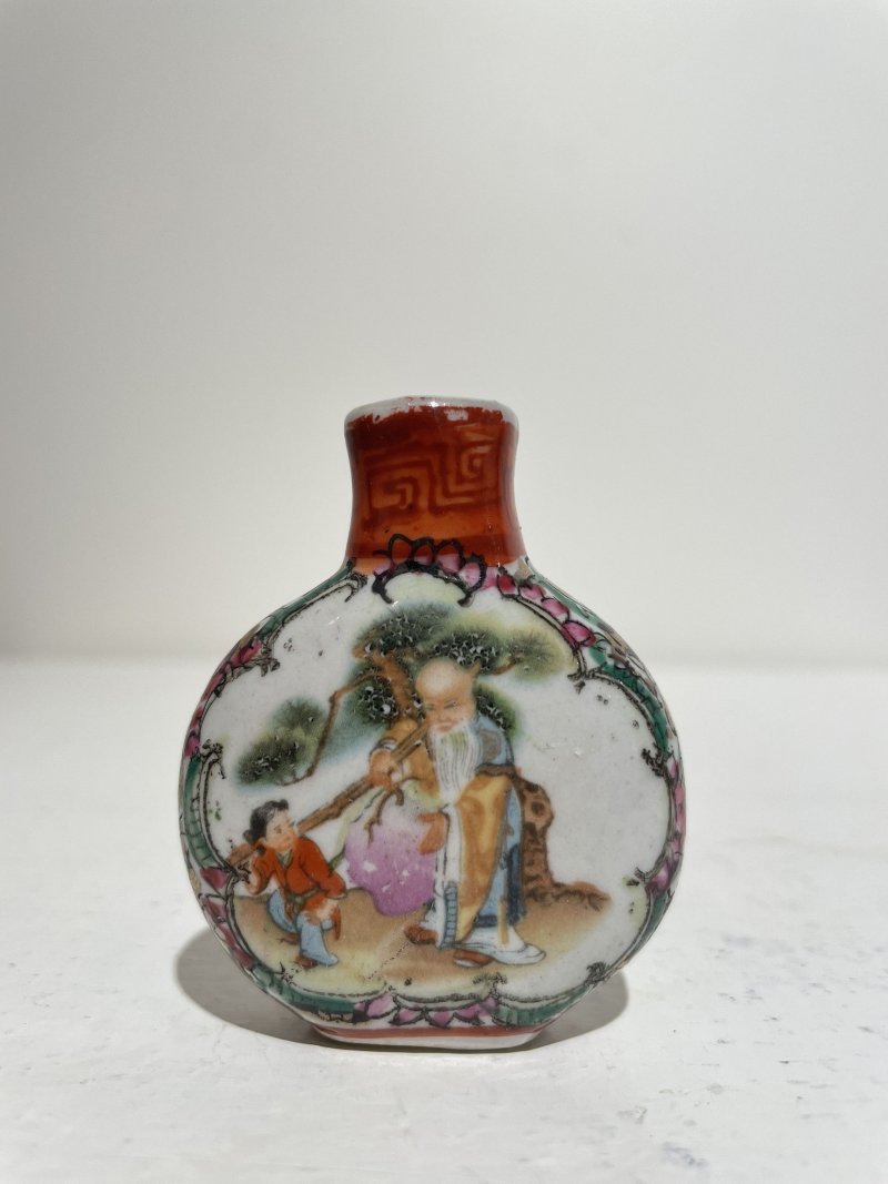 傳承： | TWO PAINTED ENAMEL, TWO CLOISONNÉ, AND A FAMILLE ROSE SNUFF BOTTLE - 图23