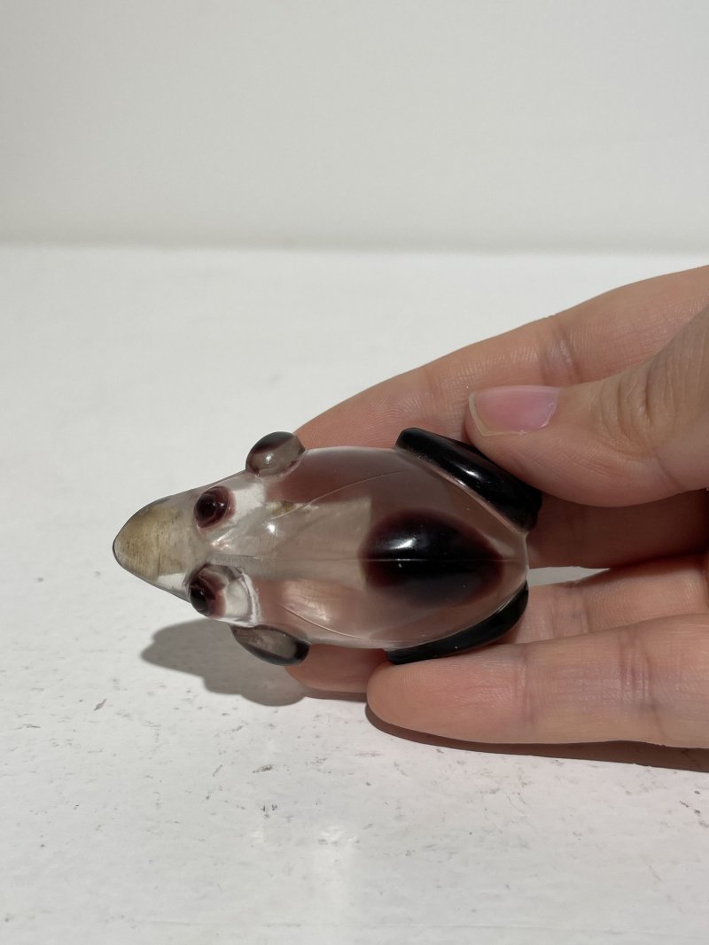十九/二十世紀 玻璃「鵝」、「蛙」、「蟾蜍」鼻煙壺三件 | THREE GLASS SNUFF BOTTLES - 图18