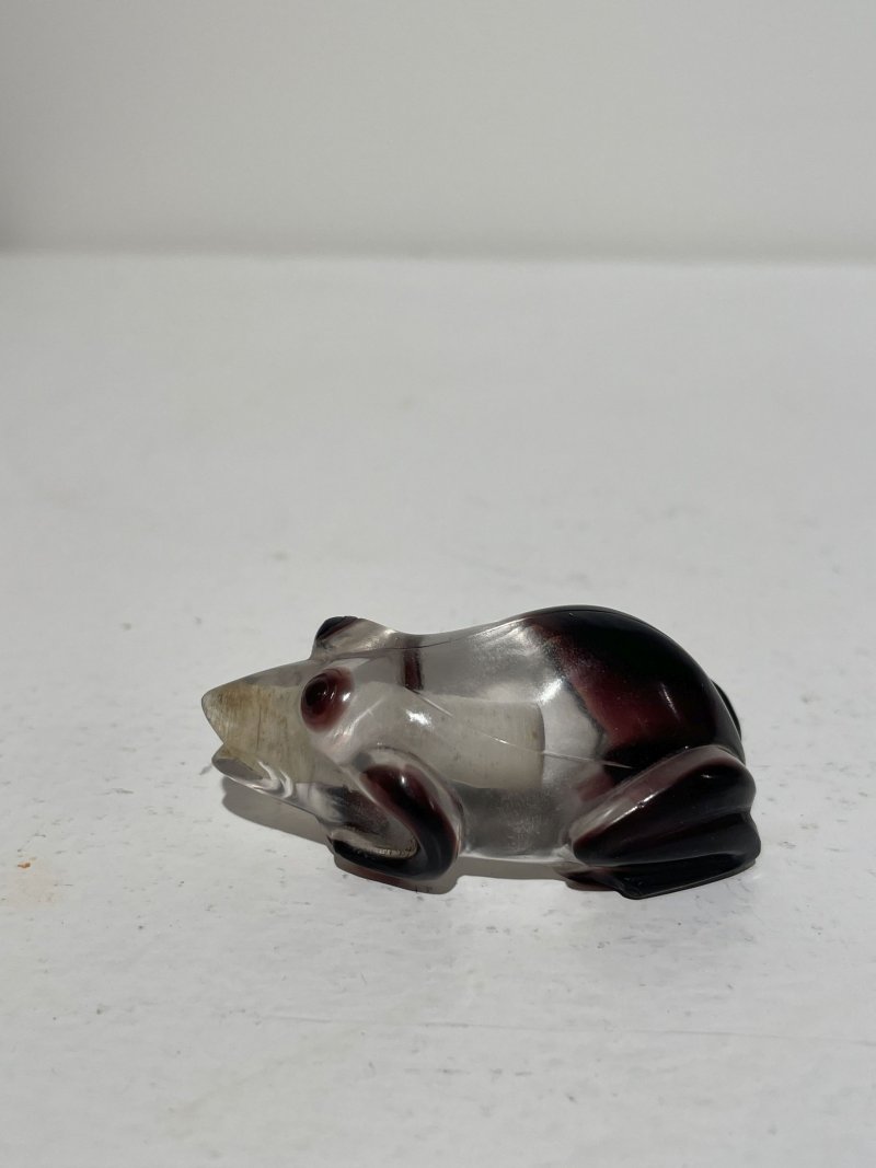 十九/二十世紀 玻璃「鵝」、「蛙」、「蟾蜍」鼻煙壺三件 | THREE GLASS SNUFF BOTTLES - 图44