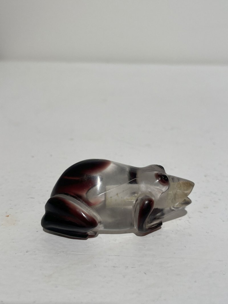 十九/二十世紀 玻璃「鵝」、「蛙」、「蟾蜍」鼻煙壺三件 | THREE GLASS SNUFF BOTTLES - 图45