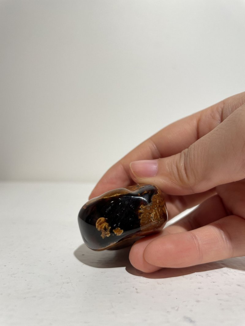 十九世紀 根珀、核桃鼻煙壺二件 | A ROOT AMBER AND A LACQUERED WALNUT SNUFF BOTTLE - 图8